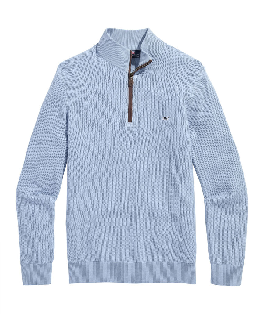 OUTLET Honeycomb Quarter-Zip Sweater