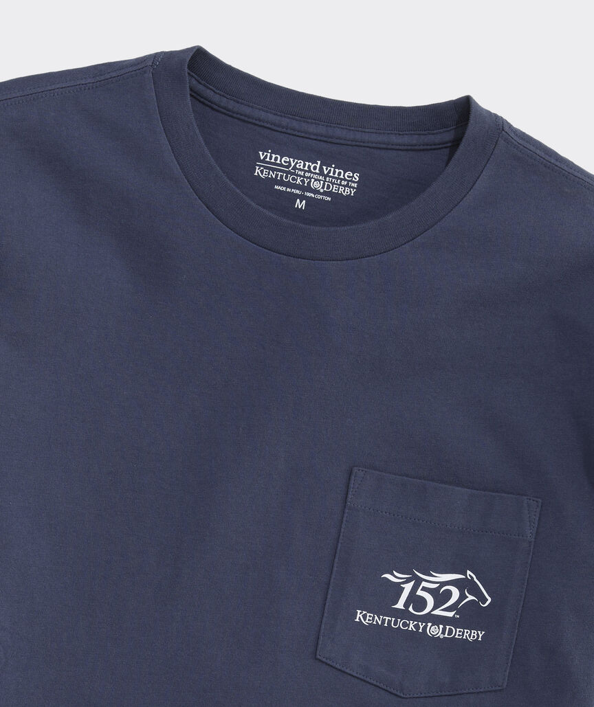 Kentucky Derby Churchill Locations Long-Sleeve Pocket Tee