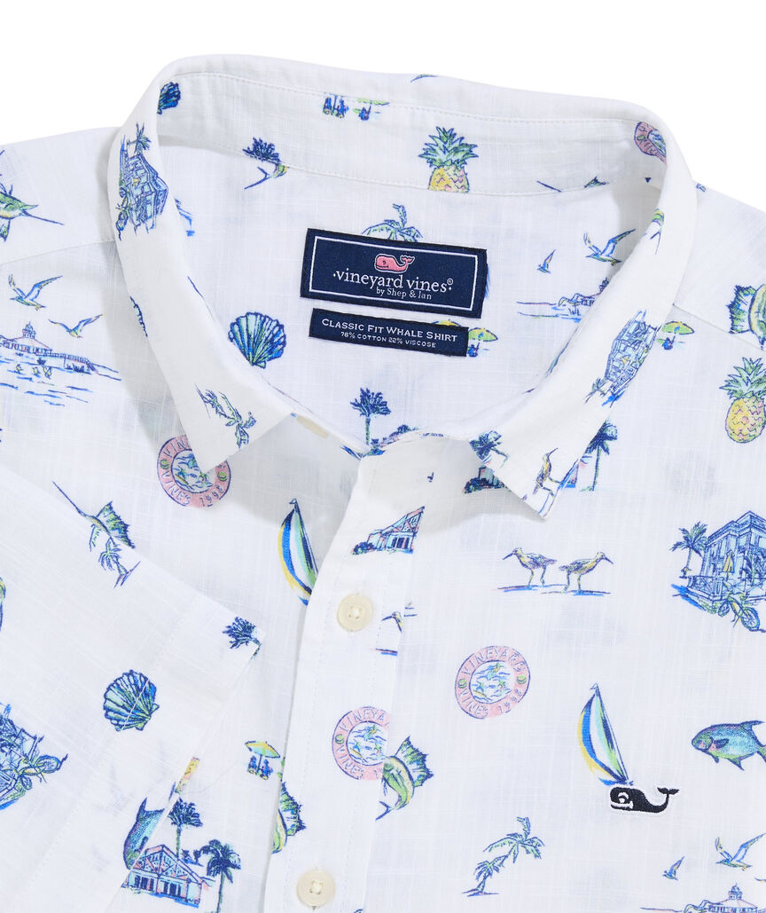 OUTLET Slub Cotton Short-Sleeve Gasparilla Vista Shirt