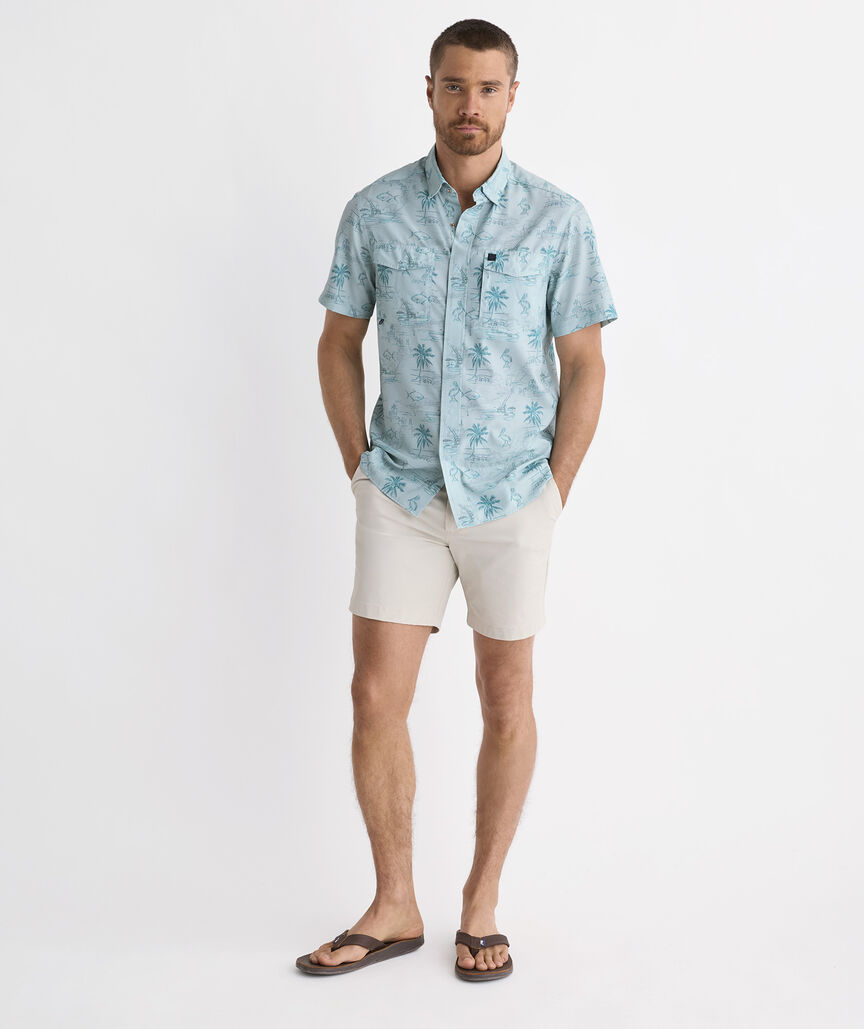 Performance Permit To Fish Short-Sleeve Harbor Shirt
