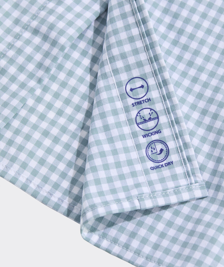 Performance Coral Reef Gingham Featherweight Shirt