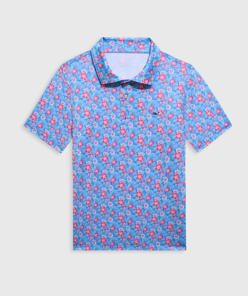 OUTLET Boys' Performance Vintage Floral Polo