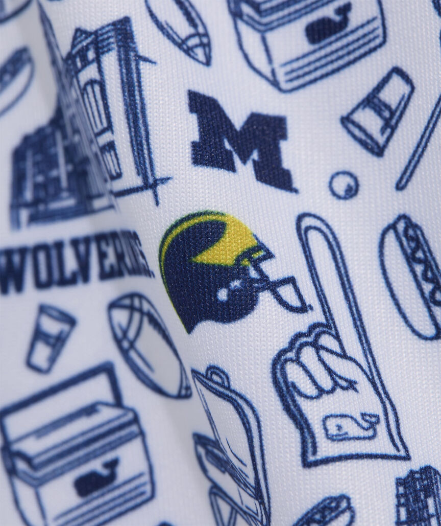 University of Michigan Men's Printed Sankaty Polo