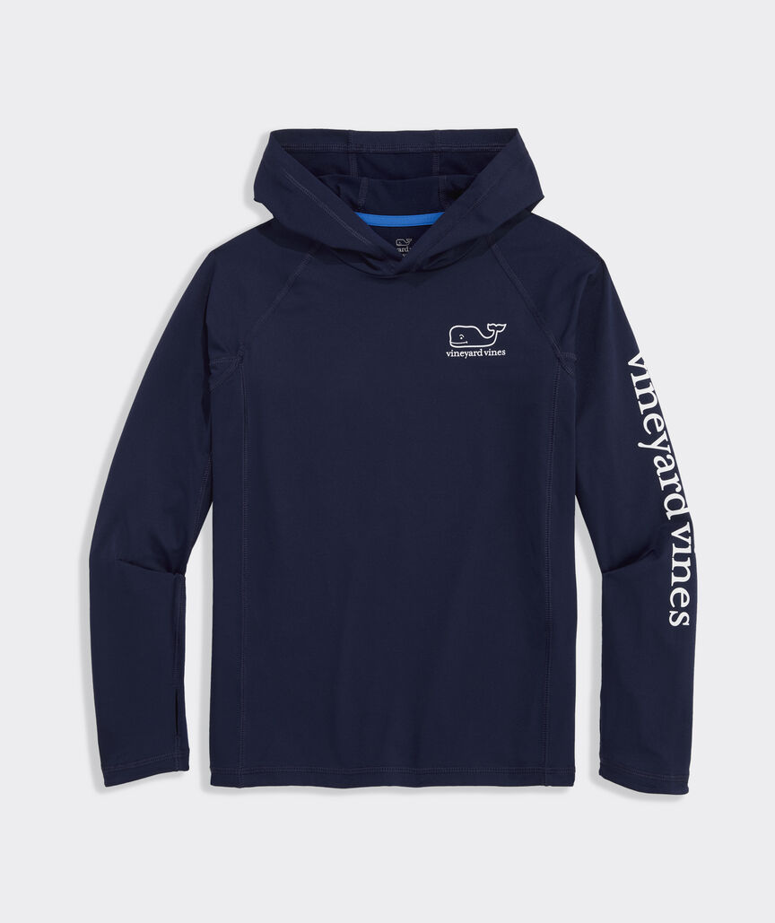 Boys' Performance Whale Outline Harbor Sun Hoodie Tee
