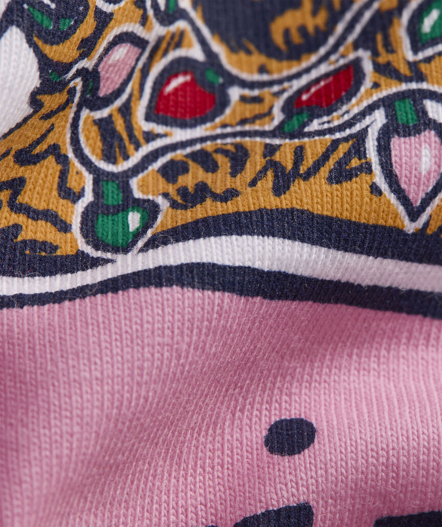 Women's String Lights Pups Logo Box Long-Sleeve Pocket Tee