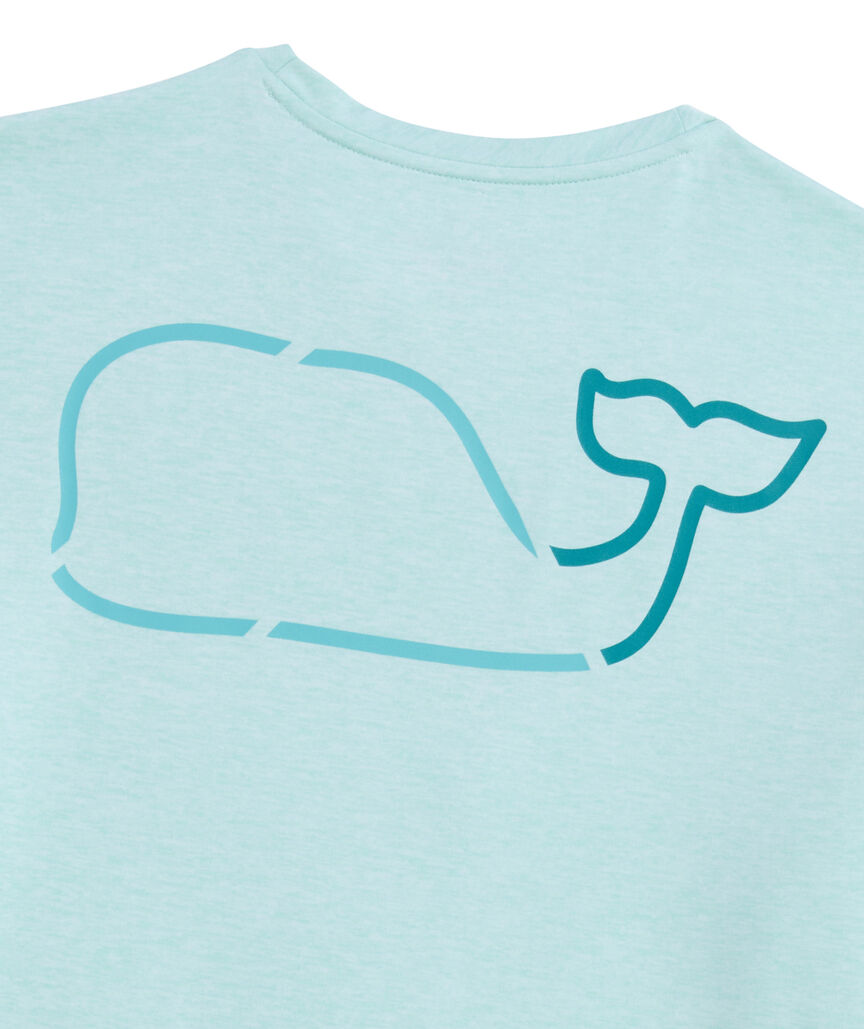 OUTLET Whale Outline Long-Sleeve Performance Tee