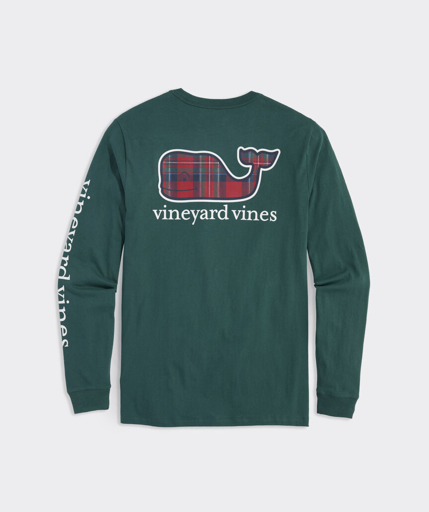 Plaid Whale Long-Sleeve Pocket Tee
