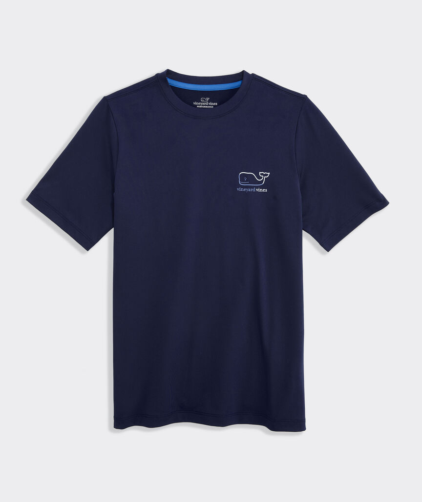 Boys' Performance Burgee Whale Short-Sleeve Harbor Sun Tee