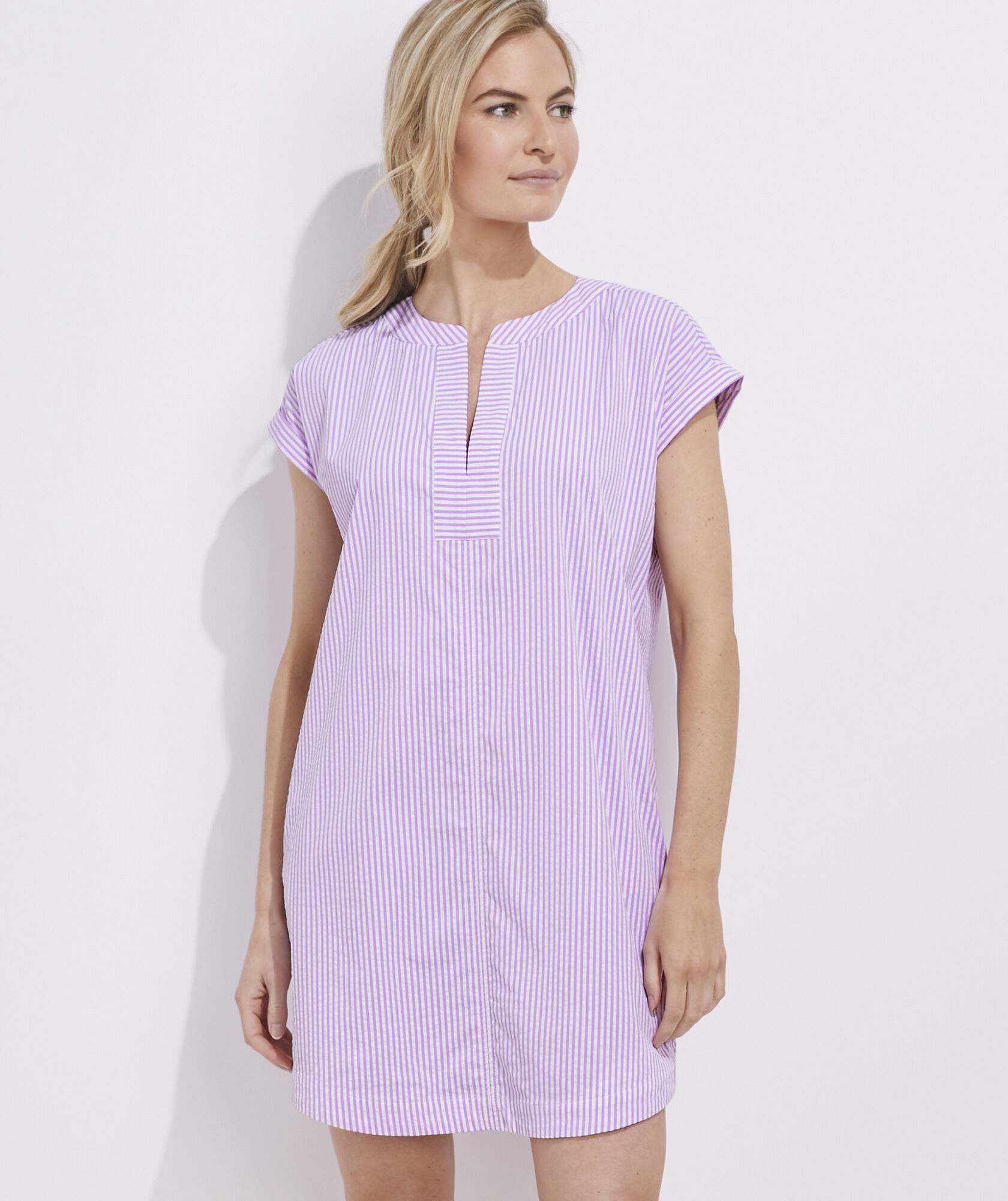 Harbor Seersucker Tunic Dress