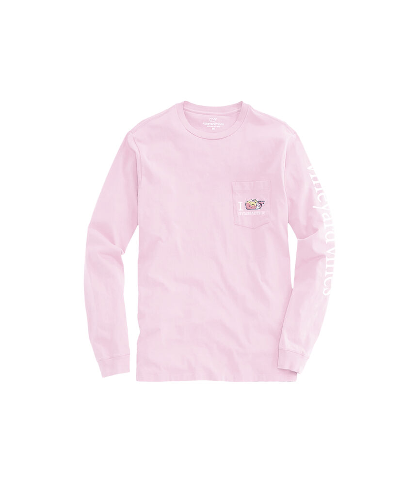 OUTLET Girls' I Whale Gymnastics Long-Sleeve Pocket Tee
