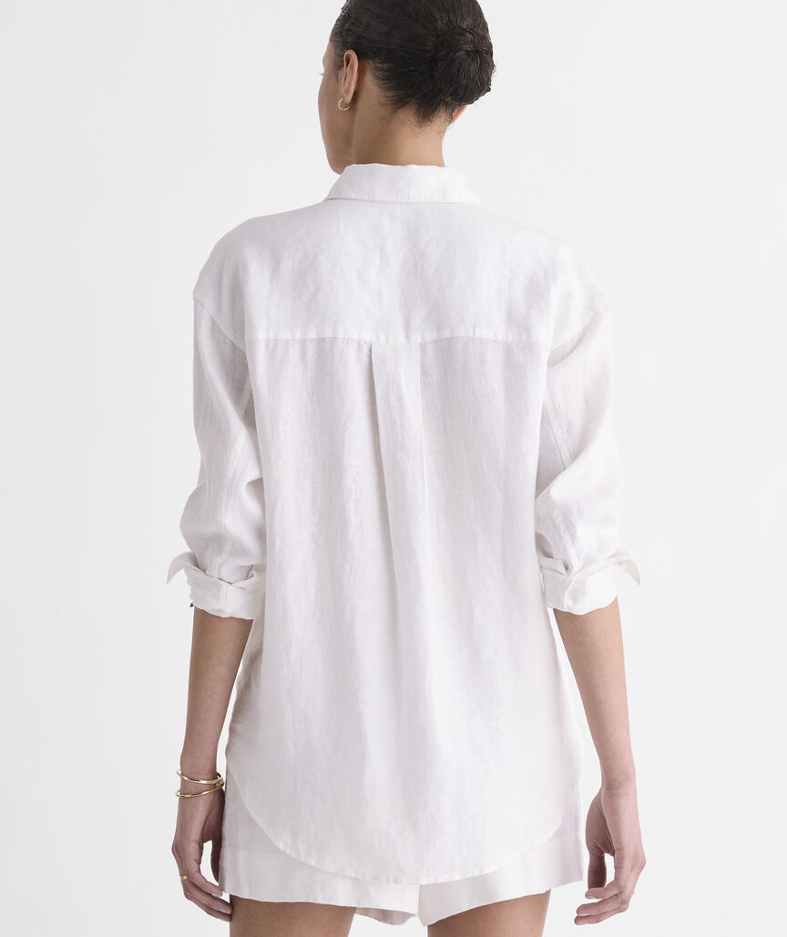 Birdie Linen Button-Down