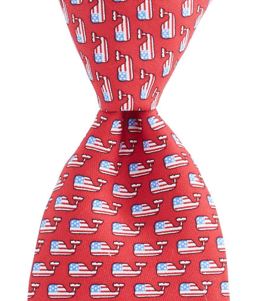 Flag Whale Tie