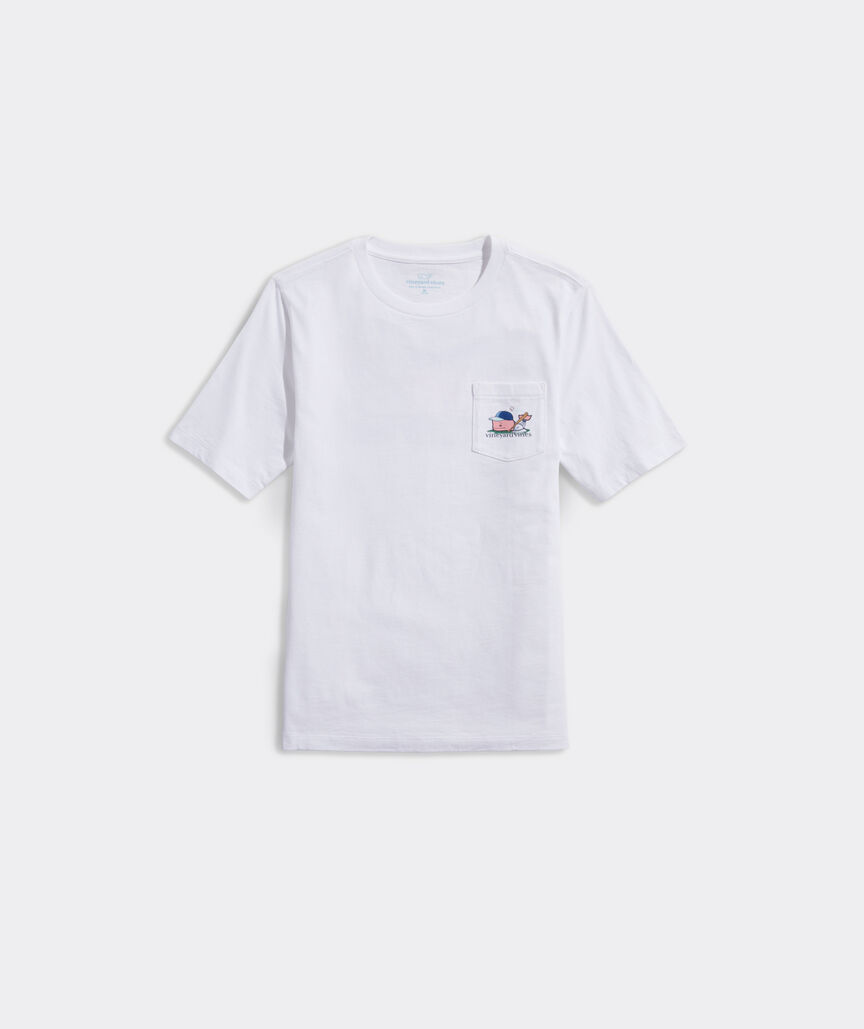 Boys' Baseball Whale Short-Sleeve Pocket Tee