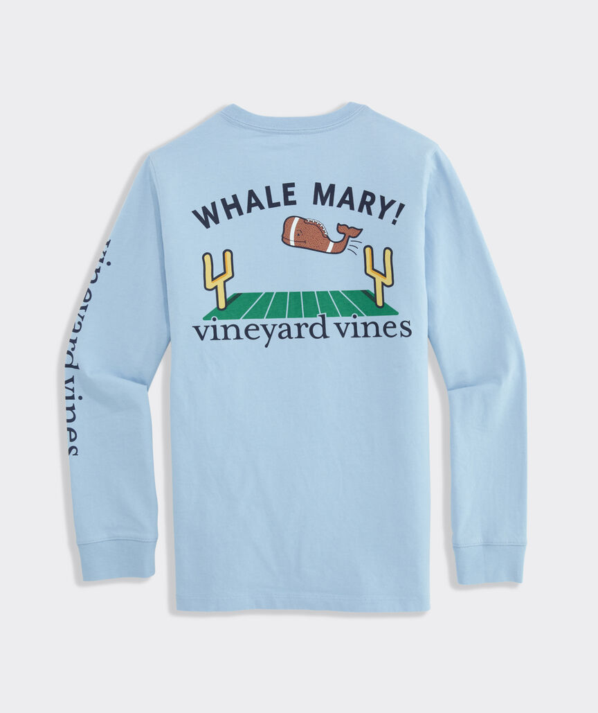 Boys' Whale Mary Football Long-Sleeve Pocket Tee