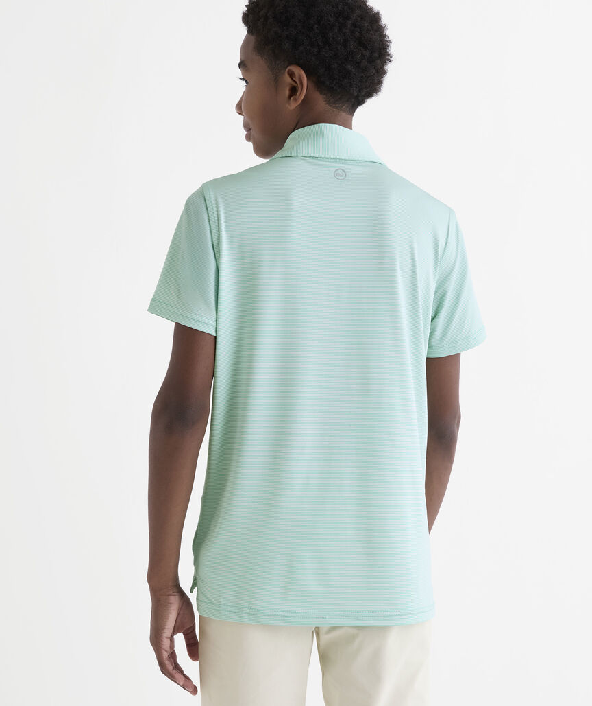 Boys' Performance Anegada Stripe Sankaty Polo