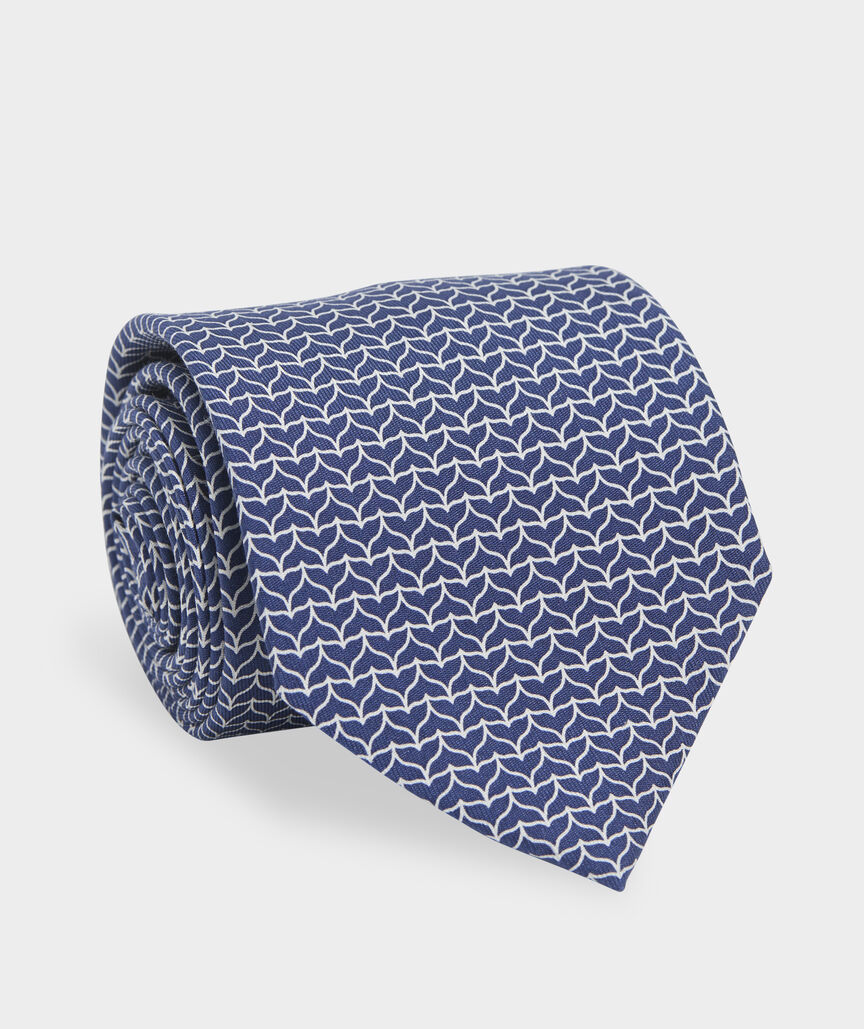 Whale Tail Geo Printed Tie