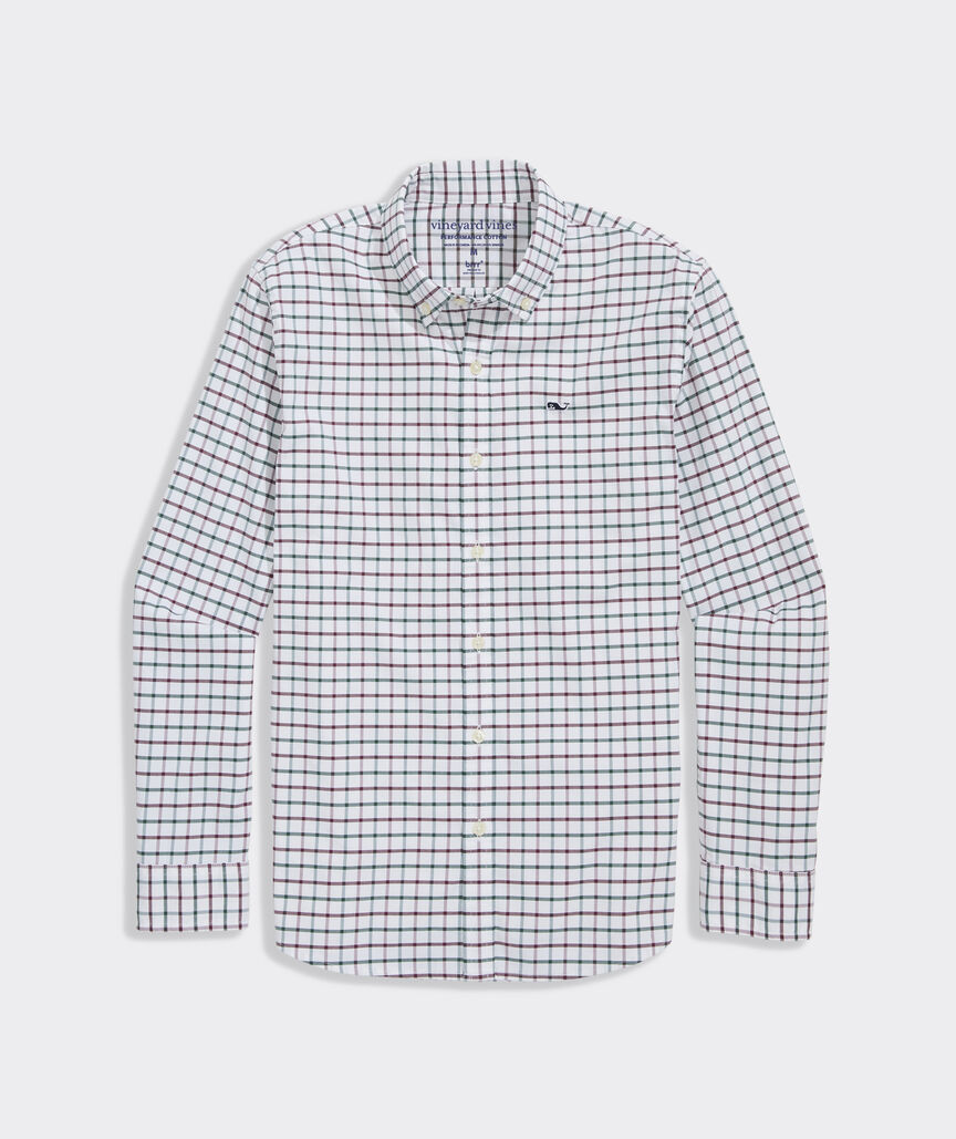 Boys' Performance Cotton Quidnet Tattersall Shirt