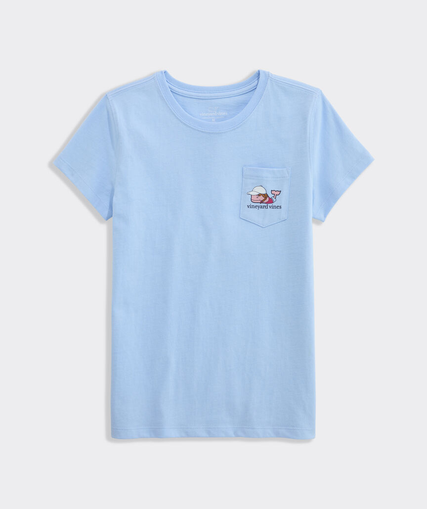 Girls' Opti Sailor Whale Short-Sleeve Pocket Tee