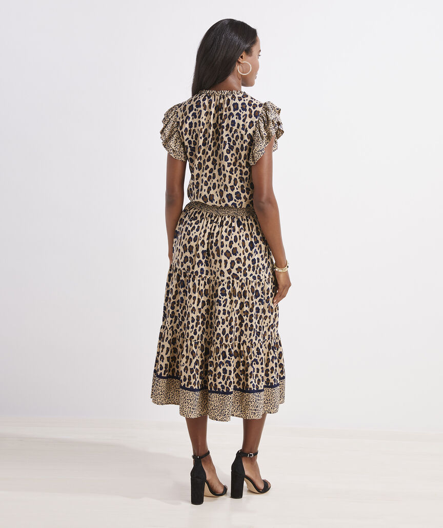 Shop Cheetah Print Midi Dress at vineyard vines