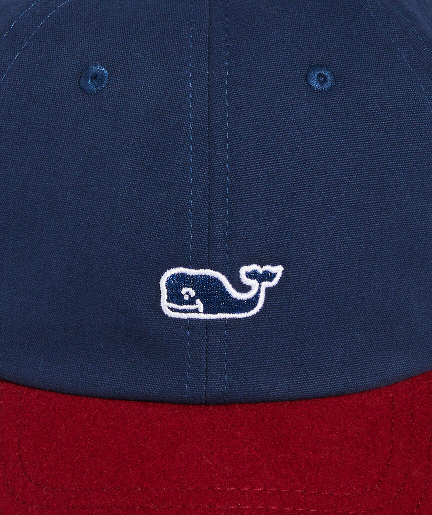 Colorblock Wool Brim Baseball Hat