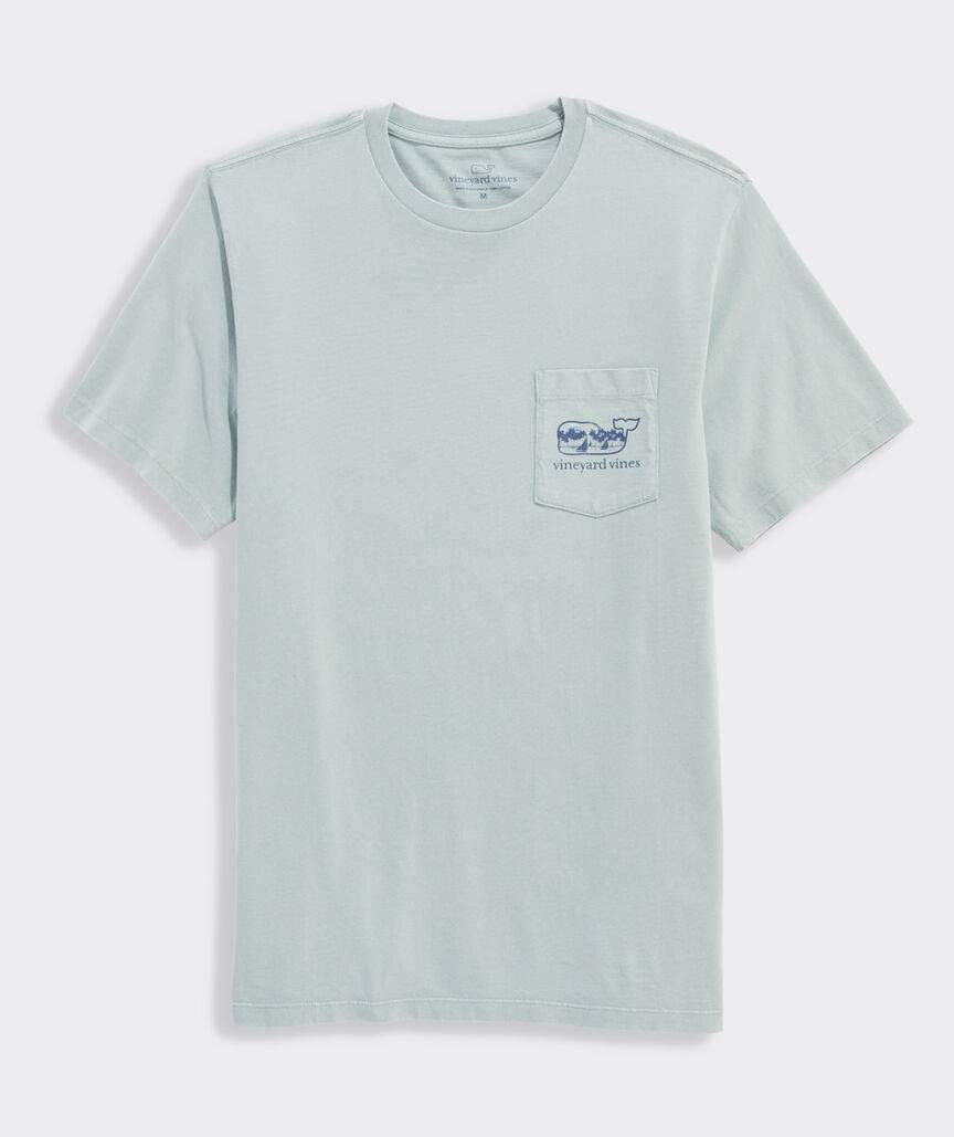 Drift Dye Surf Palm Sail Whale Short-Sleeve Pocket Tee