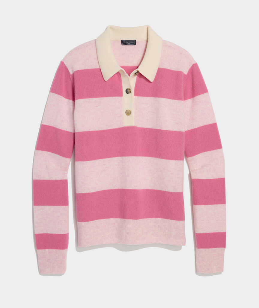 Cashmere Rugby Polo Sweater