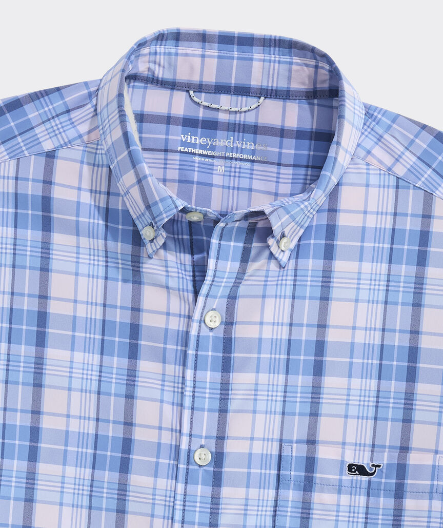 Performance Conch Shell Plaid Short-Sleeve Featherweight Shirt