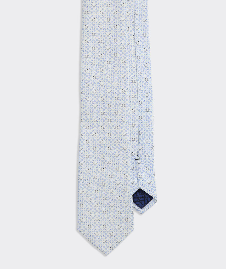 Kentucky Derby Micro Horseshoes Silk Tie