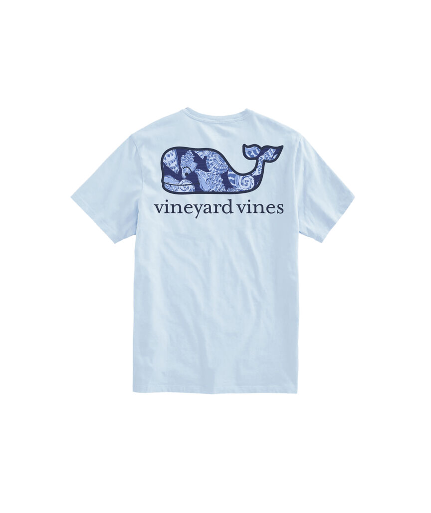 OUTLET Seashell On Stripe Whale Short-Sleeve Pocket Tee