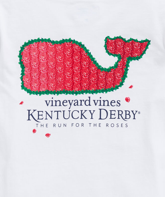 Girls’ Kentucky Derby Rose Whale Long-Sleeve Pocket Tee