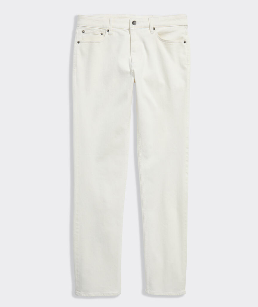 Slim Straight Ecru Jeans