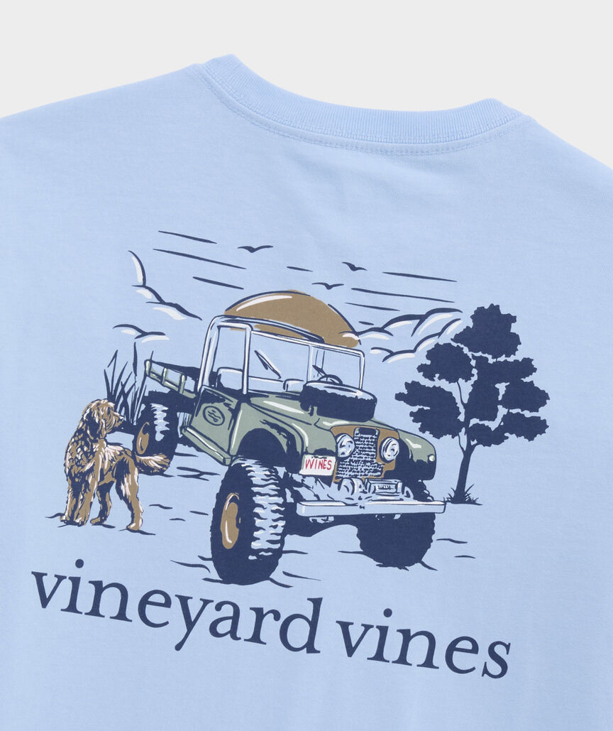 Boys' Autumn Truck & Dog Long-Sleeve Pocket Tee