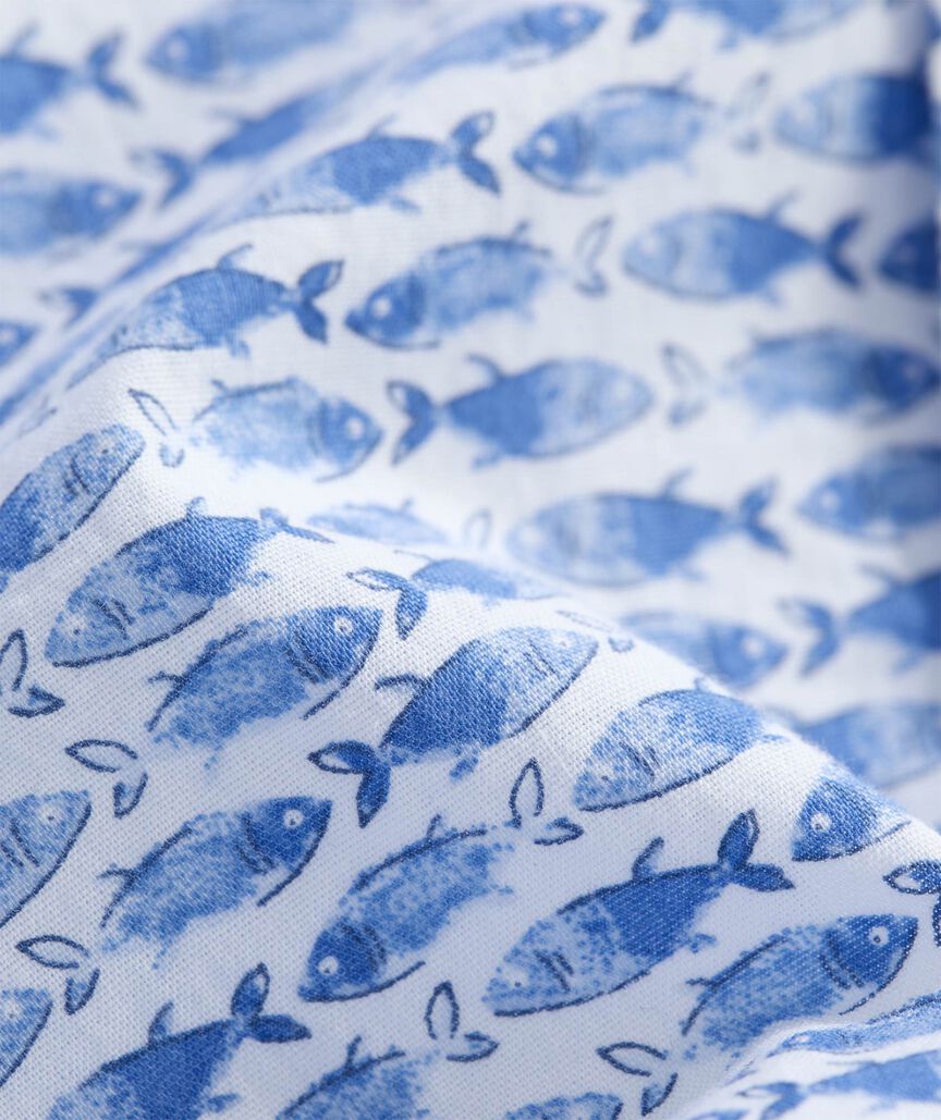 Boys' Printed Cotton Short-Sleeve Shirt