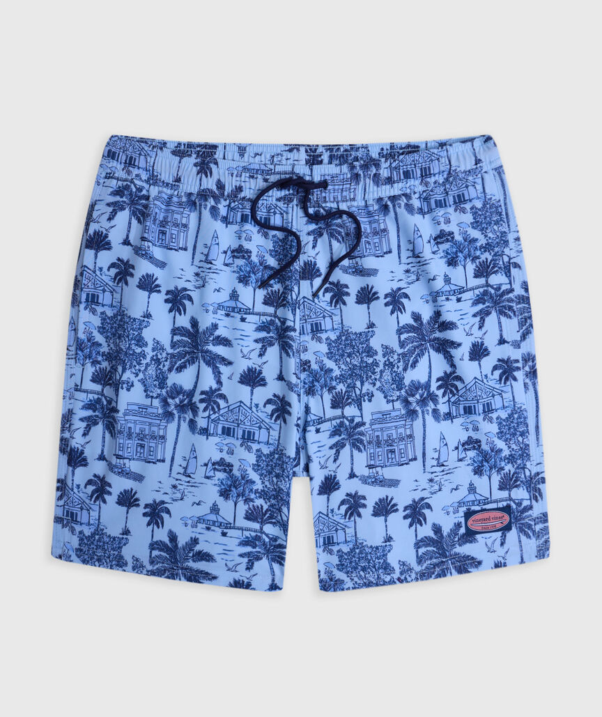 OUTLET 7 Inch Gasparilla Scene Chappy Swim Trunks