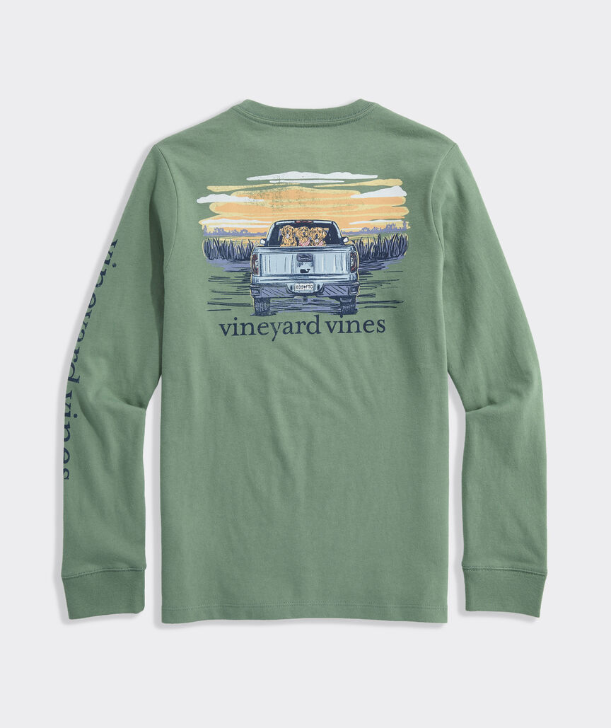 Boys' Pickup Truck Marsh Dogs Long-Sleeve Pocket Tee