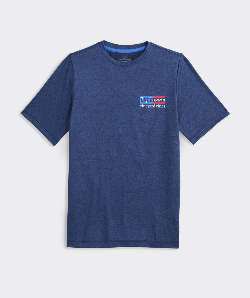 Boys' USA Lacrosse Stick Short-Sleeve Harbor Sun Performance Tee