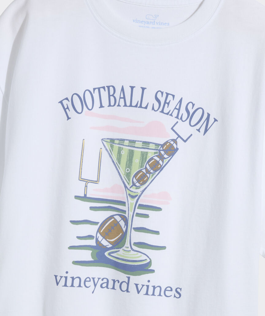 Women's Football Season Martini Boxy Tee