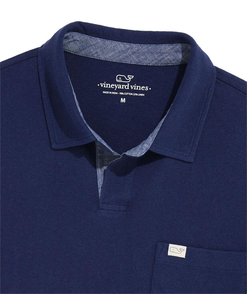 OUTLET Cotton Linen Jersey Relaxed Polo