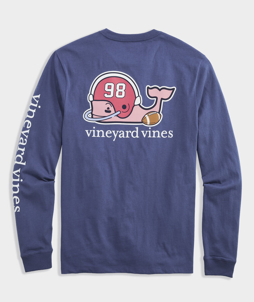 Football Whale Long-Sleeve Pocket Tee