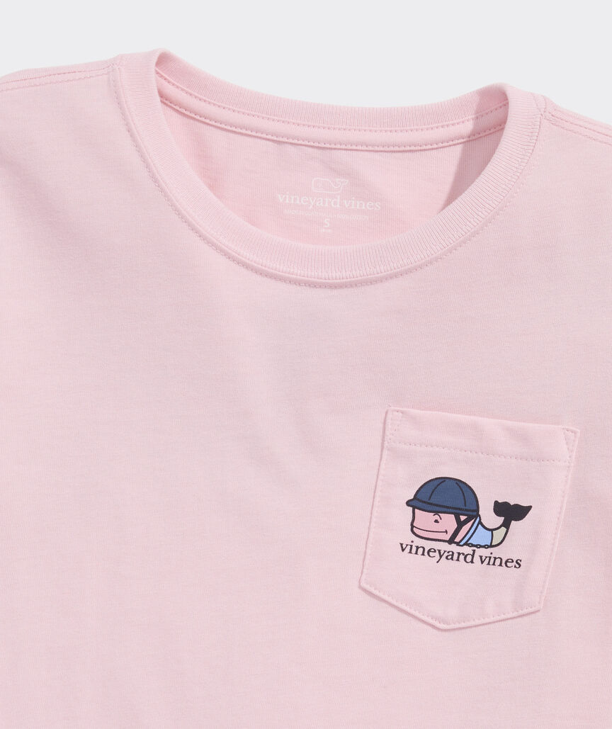 Girls' Horseback Rider Whale Long-Sleeve Pocket Tee