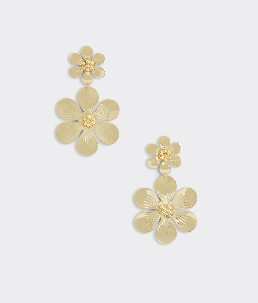 Allamanda Floral Gold Earrings