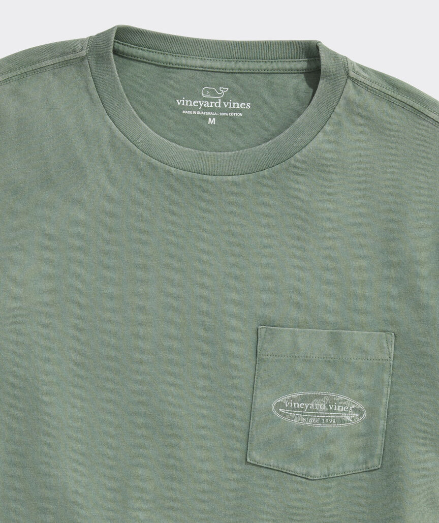 Beach Camo Surf Logo Short-Sleeve Pocket Tee