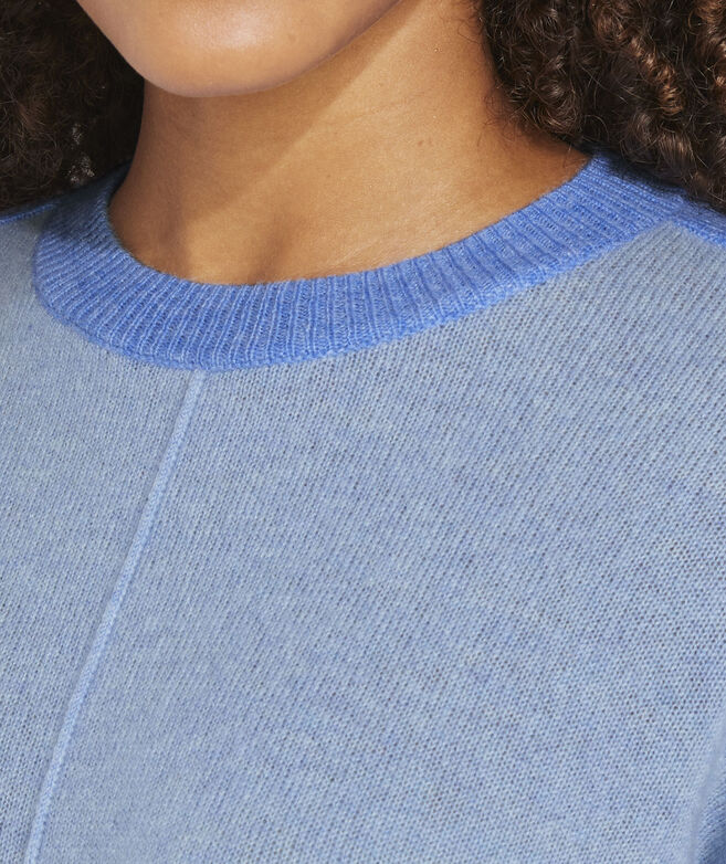 Seaspun Cashmere Striped Sleeve Crewneck Sweater