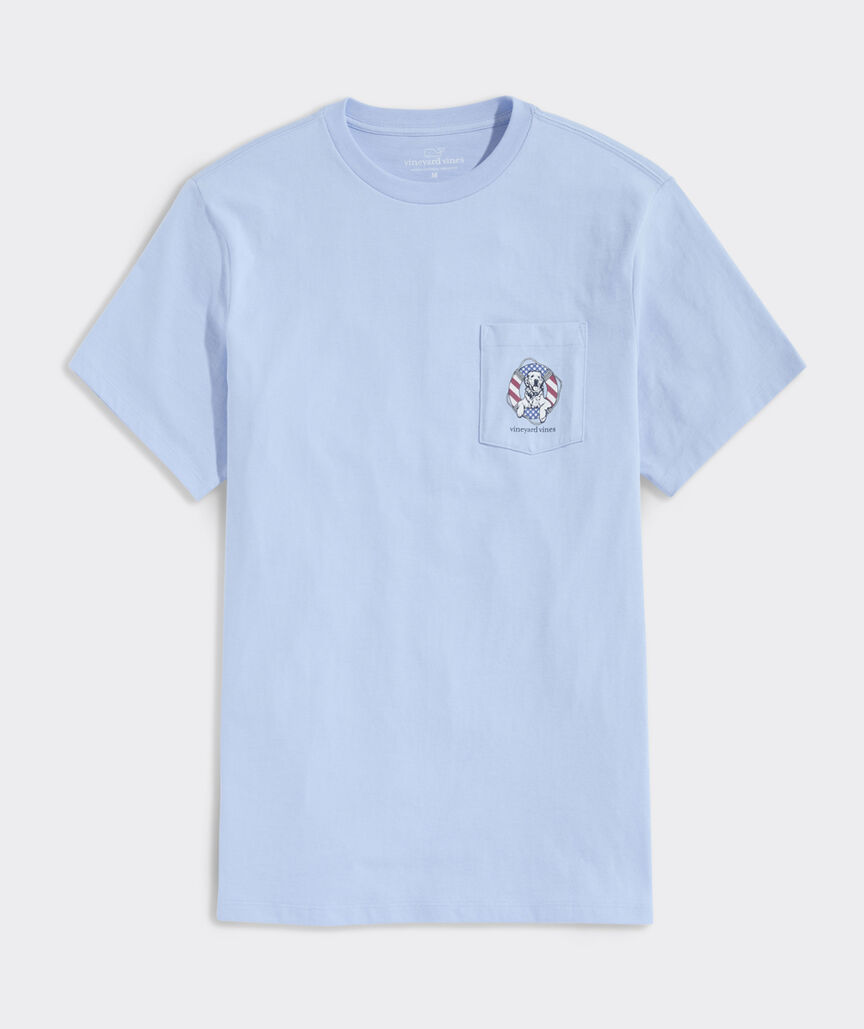 USA Dog Life Ring Short-Sleeve Pocket Tee