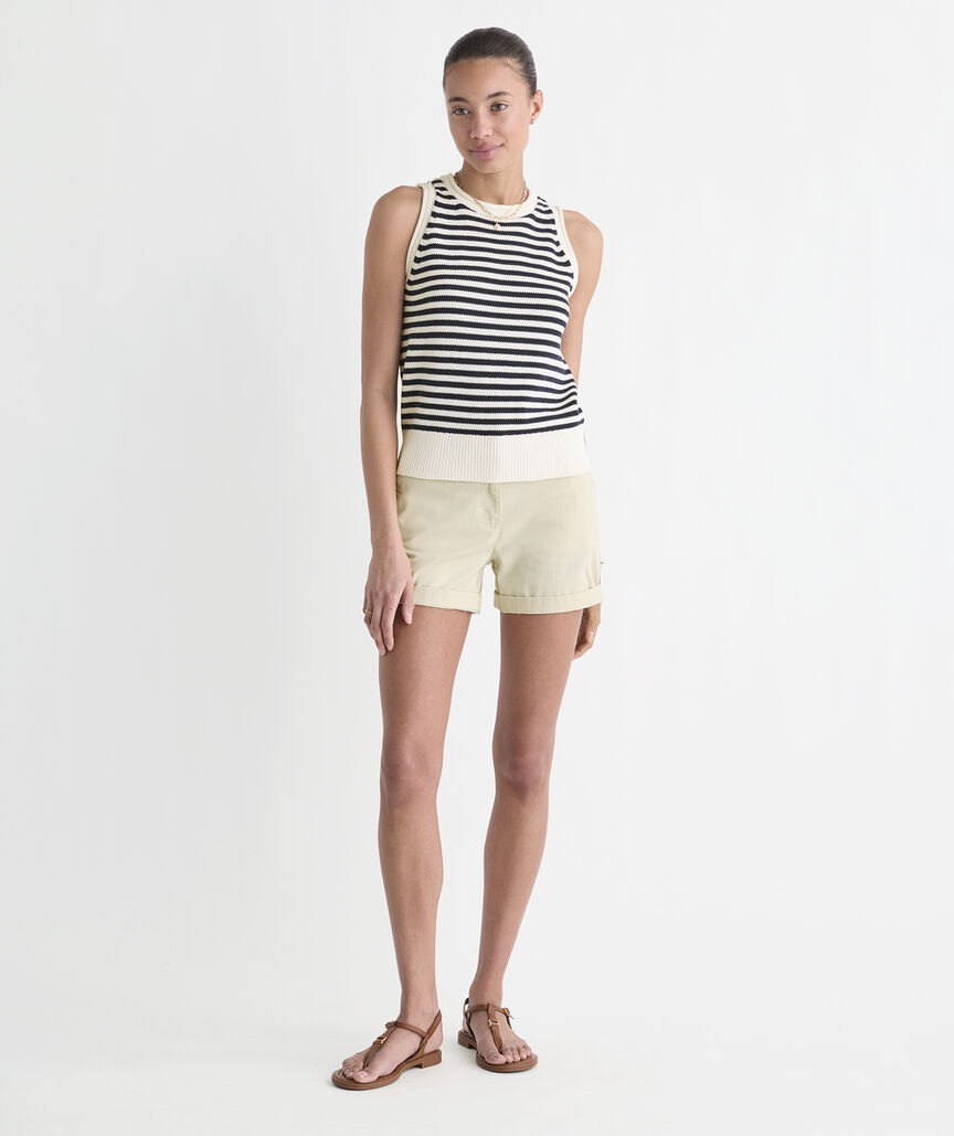 Katie Cotton Rollneck Sweater Tank