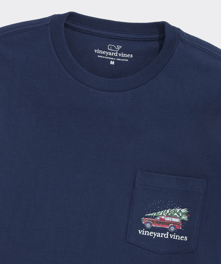 Holiday Woody & Tree Long-Sleeve Pocket Tee