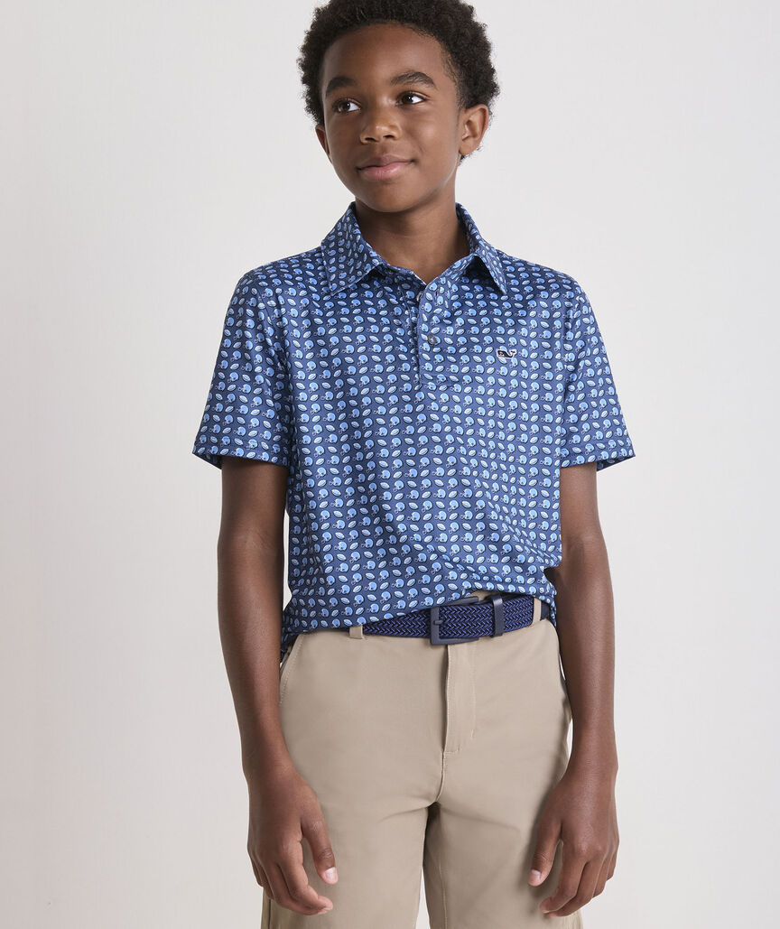 Boys' Performance Printed Sankaty Polo