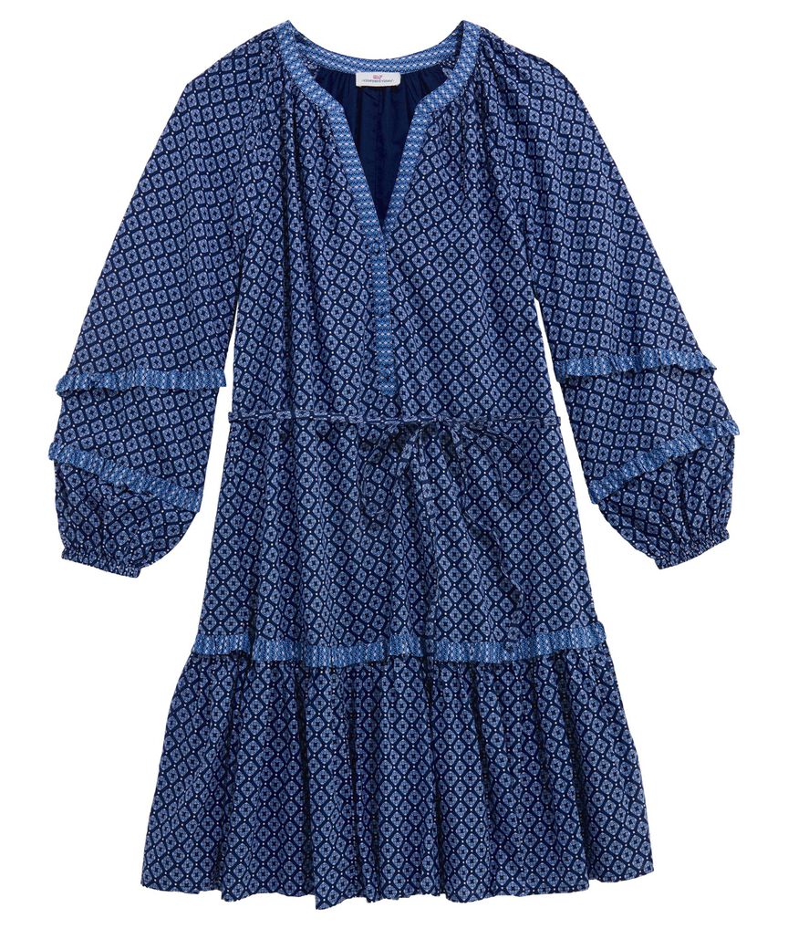 OUTLET Women's Chelsea Geo Ruffle Dress