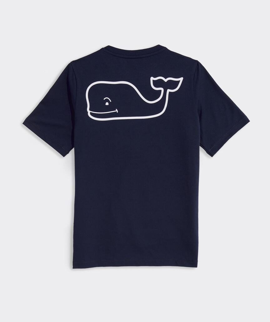 Boys' Performance Whale Outline Short-Sleeve Harbor Sun Tee