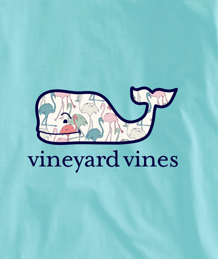 OUTLET Girls' Flamingo Mingle Whale Long-Sleeve Pocket Tee